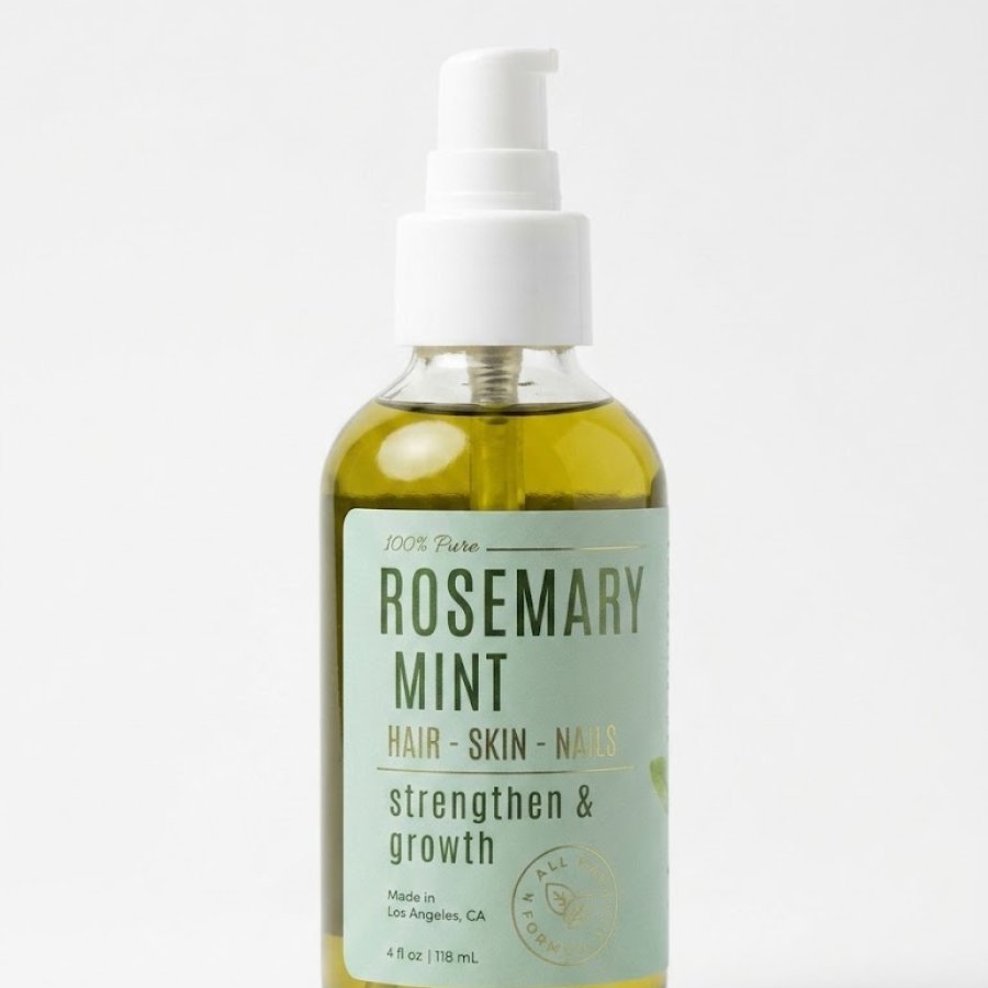 100% Pure Rosemary Mint Hair.Skin. Nails strengthen & growth